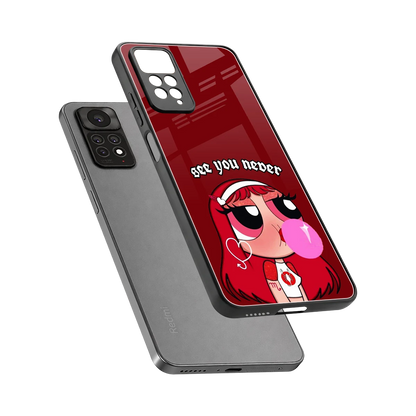 See You Never sleek redmi note 11 pro cover with tempered glass back and TPU edges