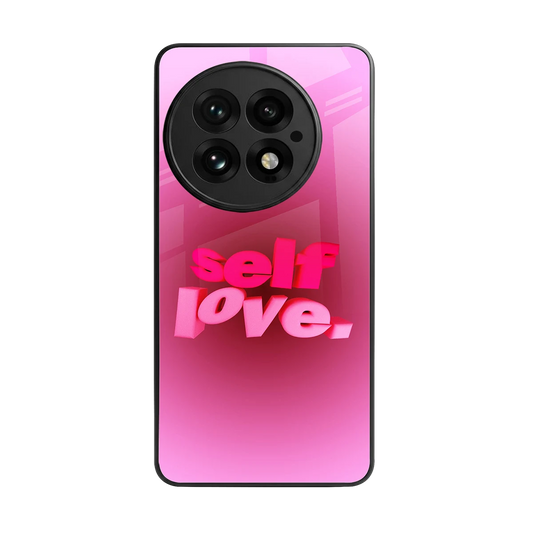 Self Love Aesthetic back phone cover | glass case for oneplus 13