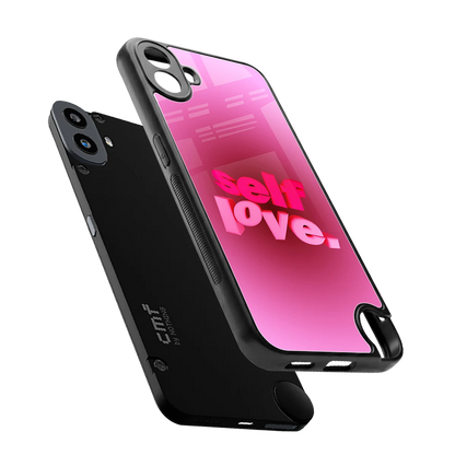 Self Love Aesthetic sleek cmf nothing phone 1 cover with tempered glass back and TPU edges