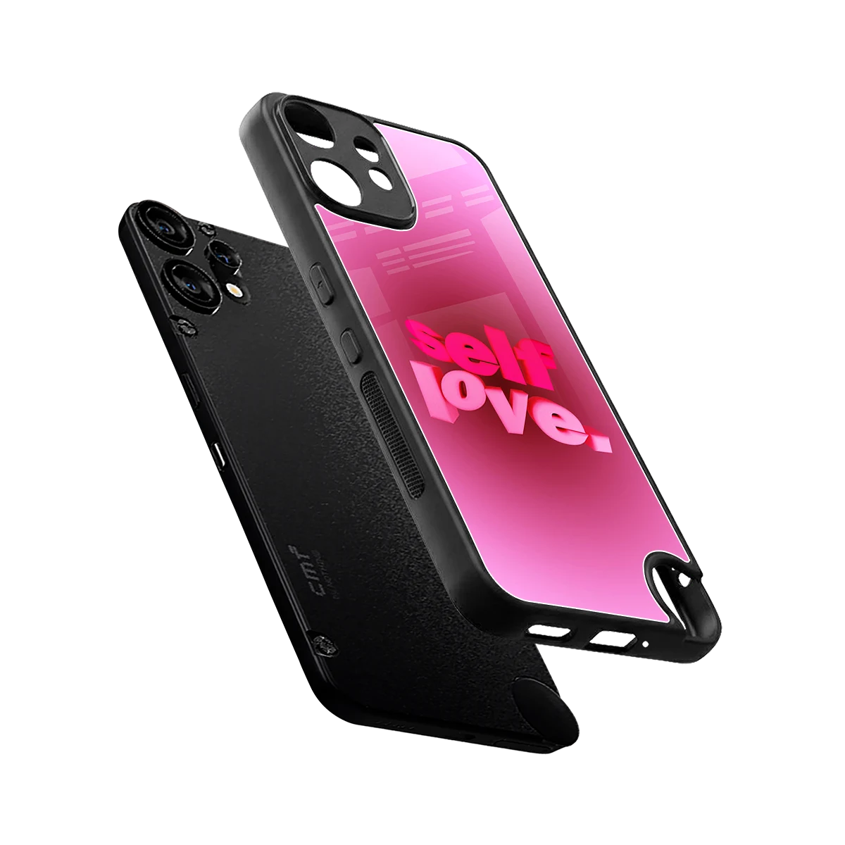 Self Love Aesthetic sleek cmf nothing phone 2 pro cover with tempered glass back and TPU edges