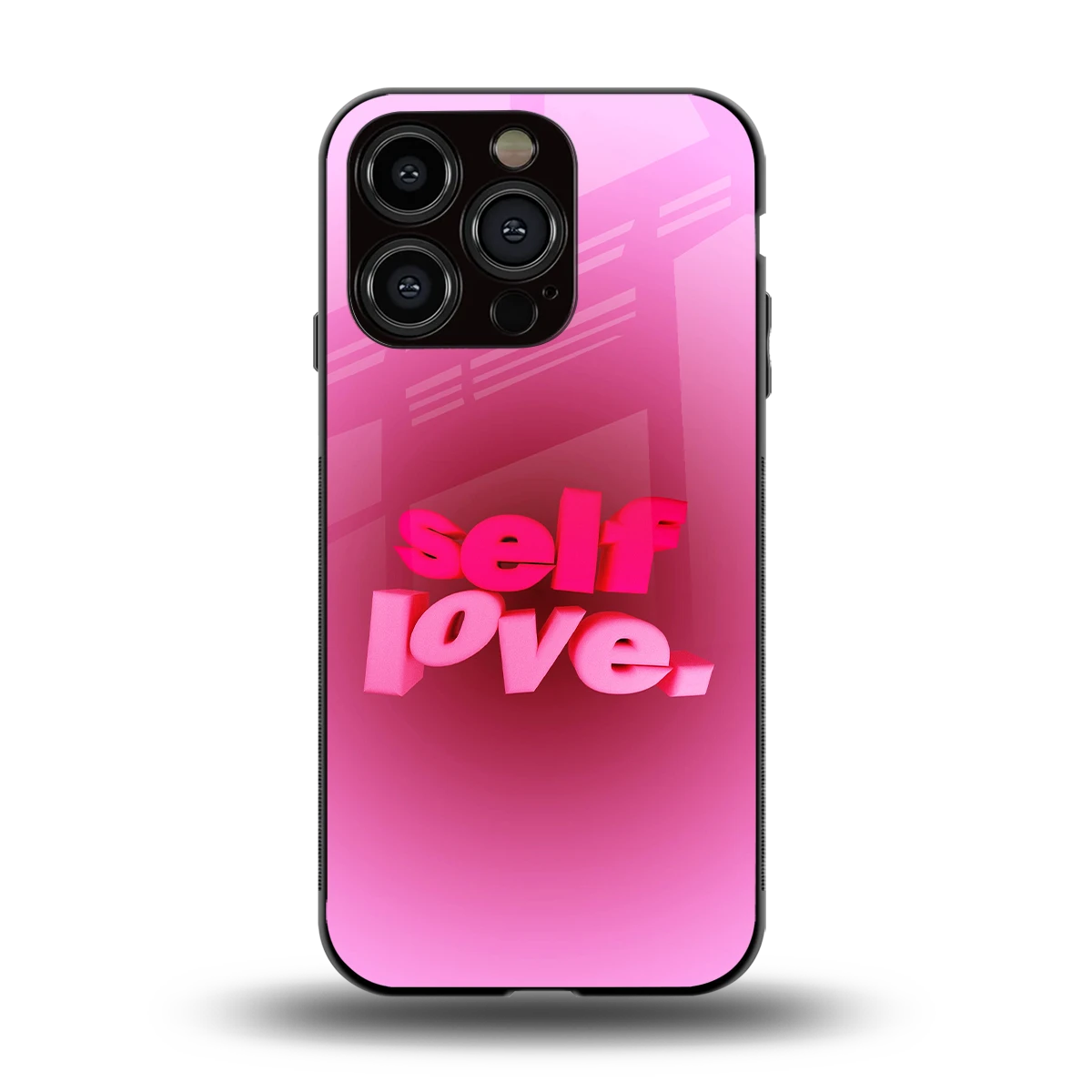 Self Love Aesthetic back phone cover | glass case for iphone 13 pro