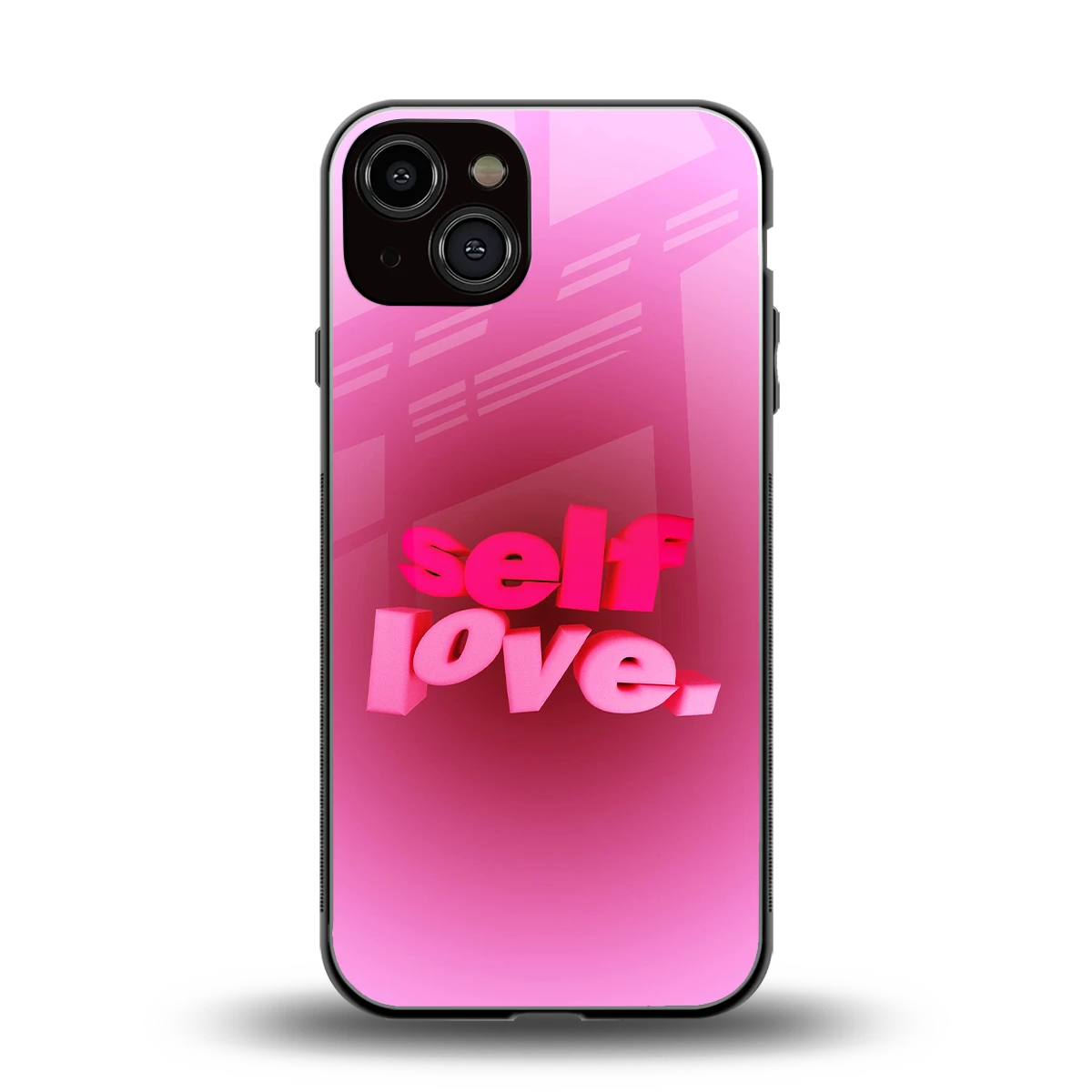 Self Love Aesthetic back phone cover | glass case for iphone 14
