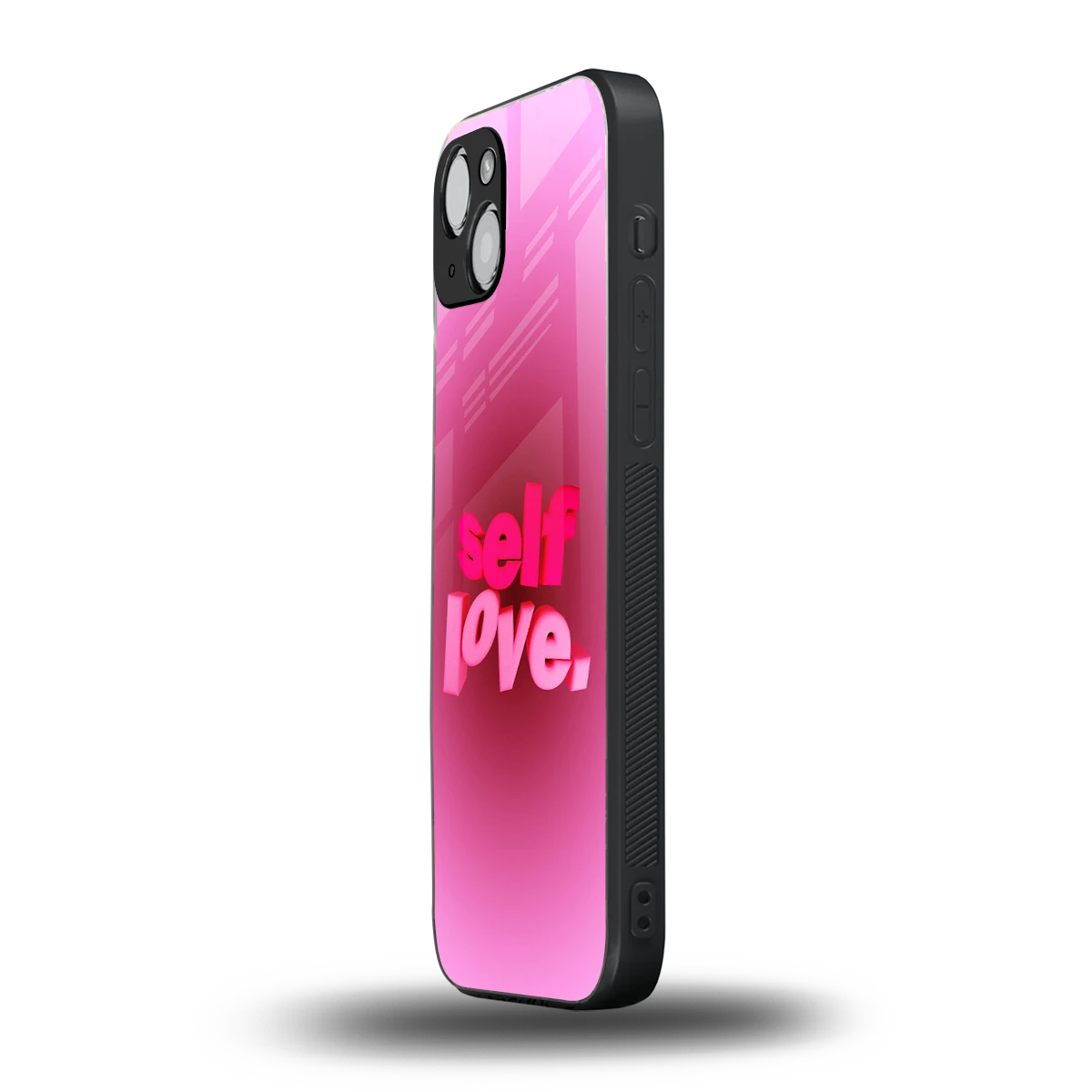 Self Love Aesthetic iphone 15 plus mobile cover | shockproof glass phone case