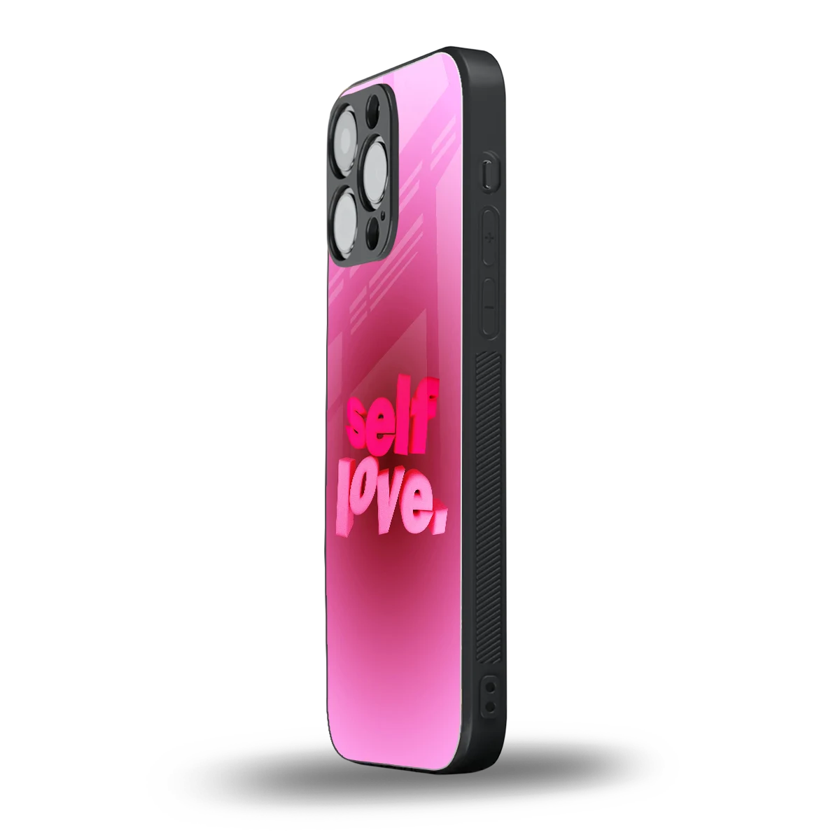 Self Love Aesthetic iphone 16 pro max mobile cover | shockproof glass phone case
