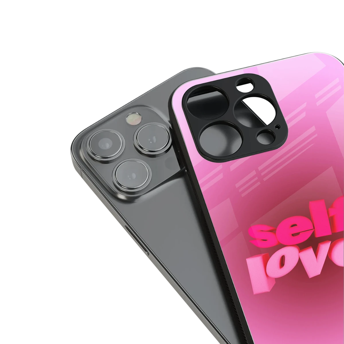 Self Love Aesthetic stylish phone case for iphone 13 pro | glossy glass and slim fit