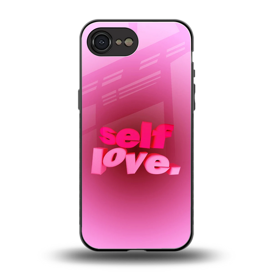 Self Love Aesthetic back phone cover | glass case for iphone 17e