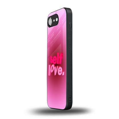 Self Love Aesthetic iphone 17e mobile cover | shockproof glass phone case