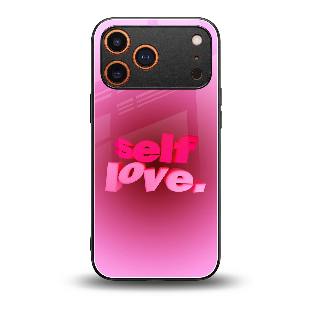 Self Love Aesthetic back phone cover | glass case for iphone 17 pro max