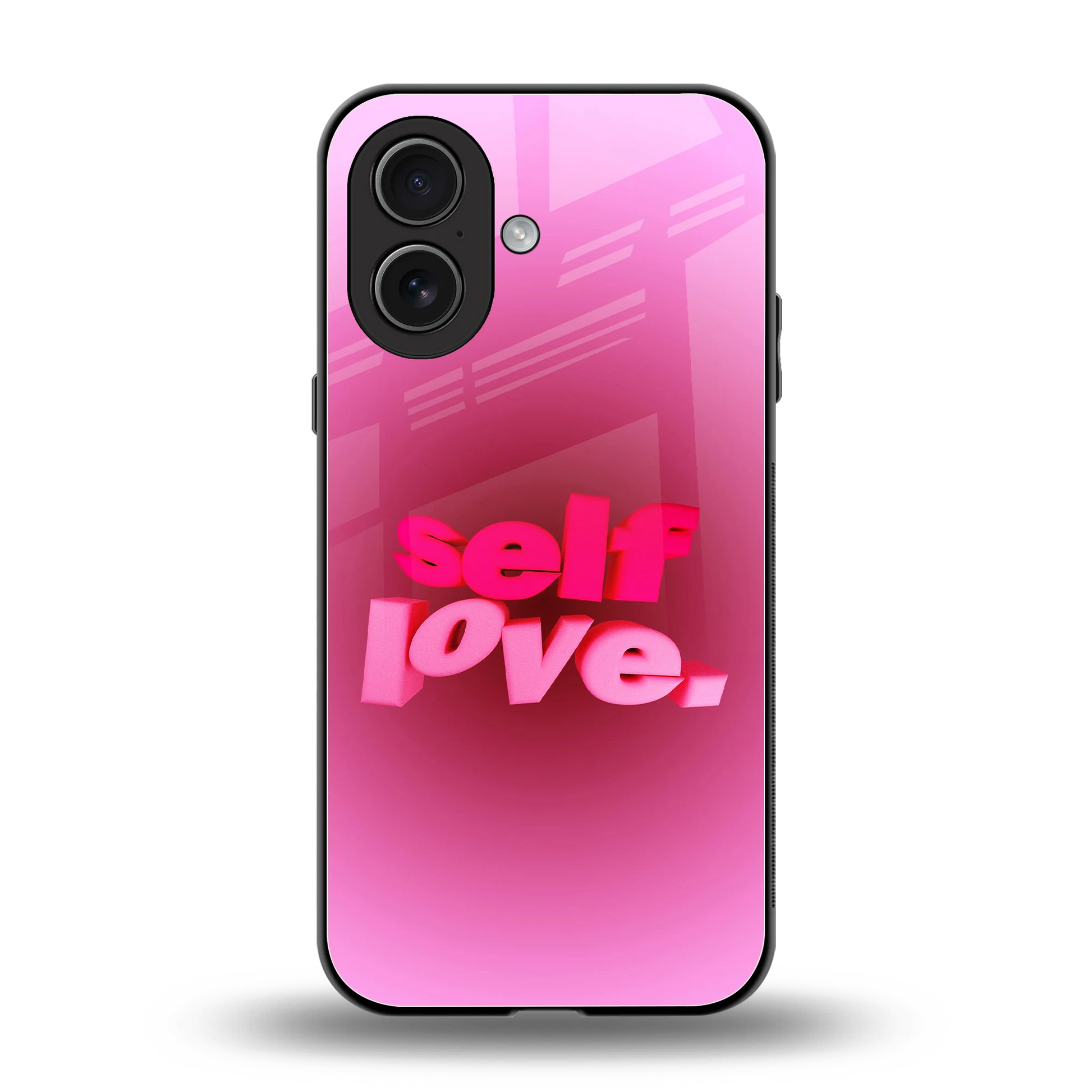 Self Love Aesthetic back phone cover | glass case for iphone 17