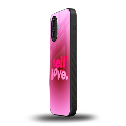 Self Love Aesthetic iphone 17 mobile cover | shockproof glass phone case