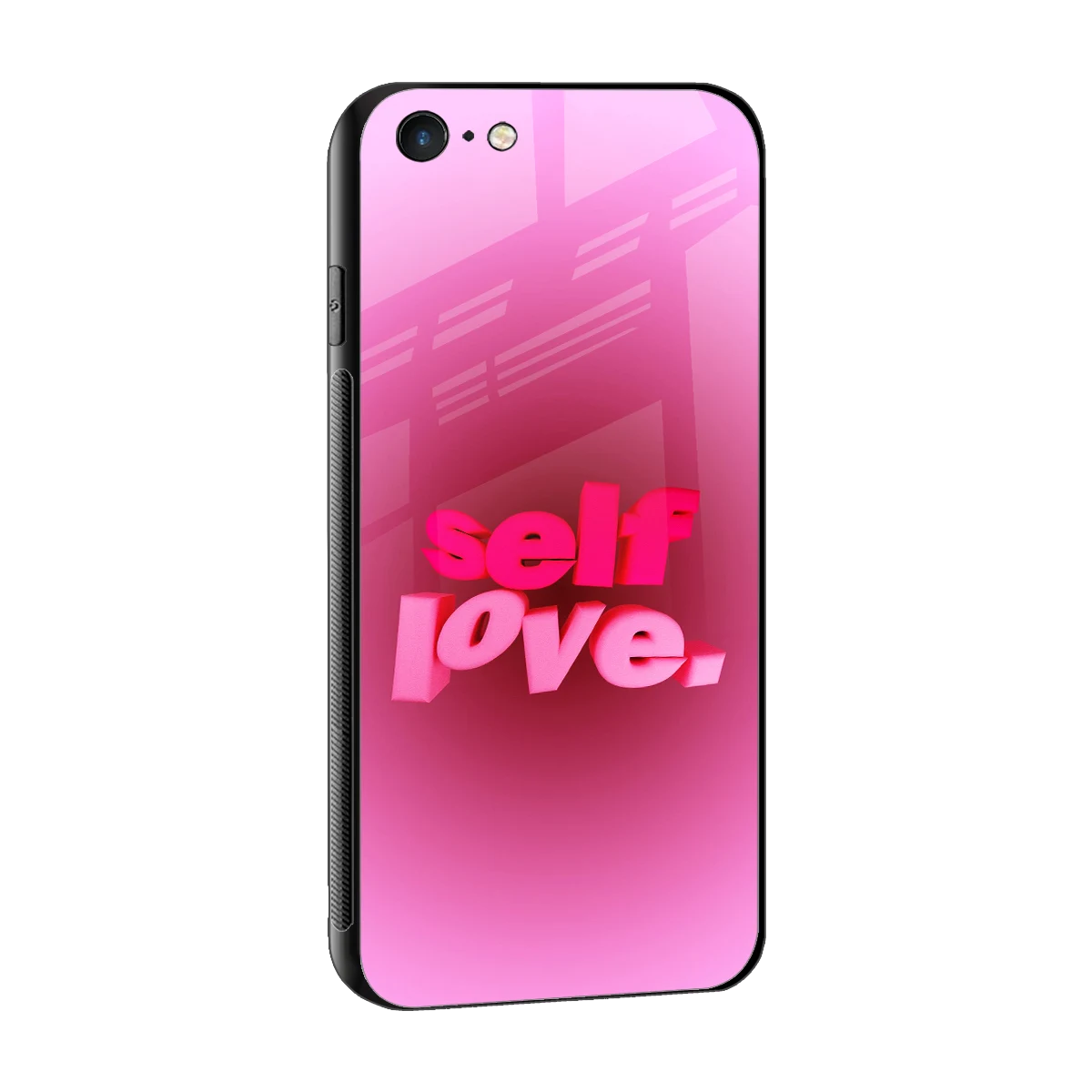 Self Love Aesthetic sleek iphone 6s plus cover with tempered glass back and TPU edges