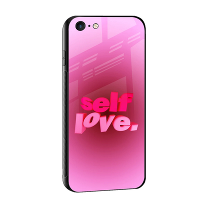 Self Love Aesthetic sleek iphone 6s plus cover with tempered glass back and TPU edges