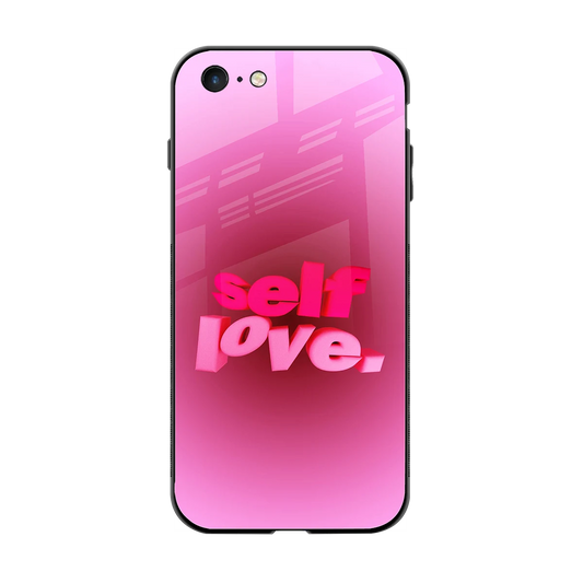 Self Love Aesthetic back phone cover | glass case for iphone 6