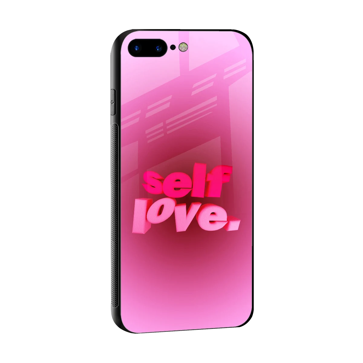 Self Love Aesthetic sleek iphone 8 plus cover with tempered glass back and TPU edges