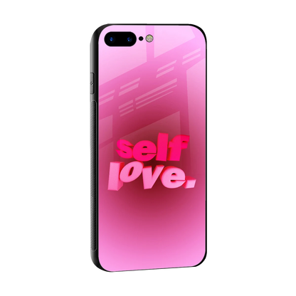 Self Love Aesthetic sleek iphone 8 plus cover with tempered glass back and TPU edges