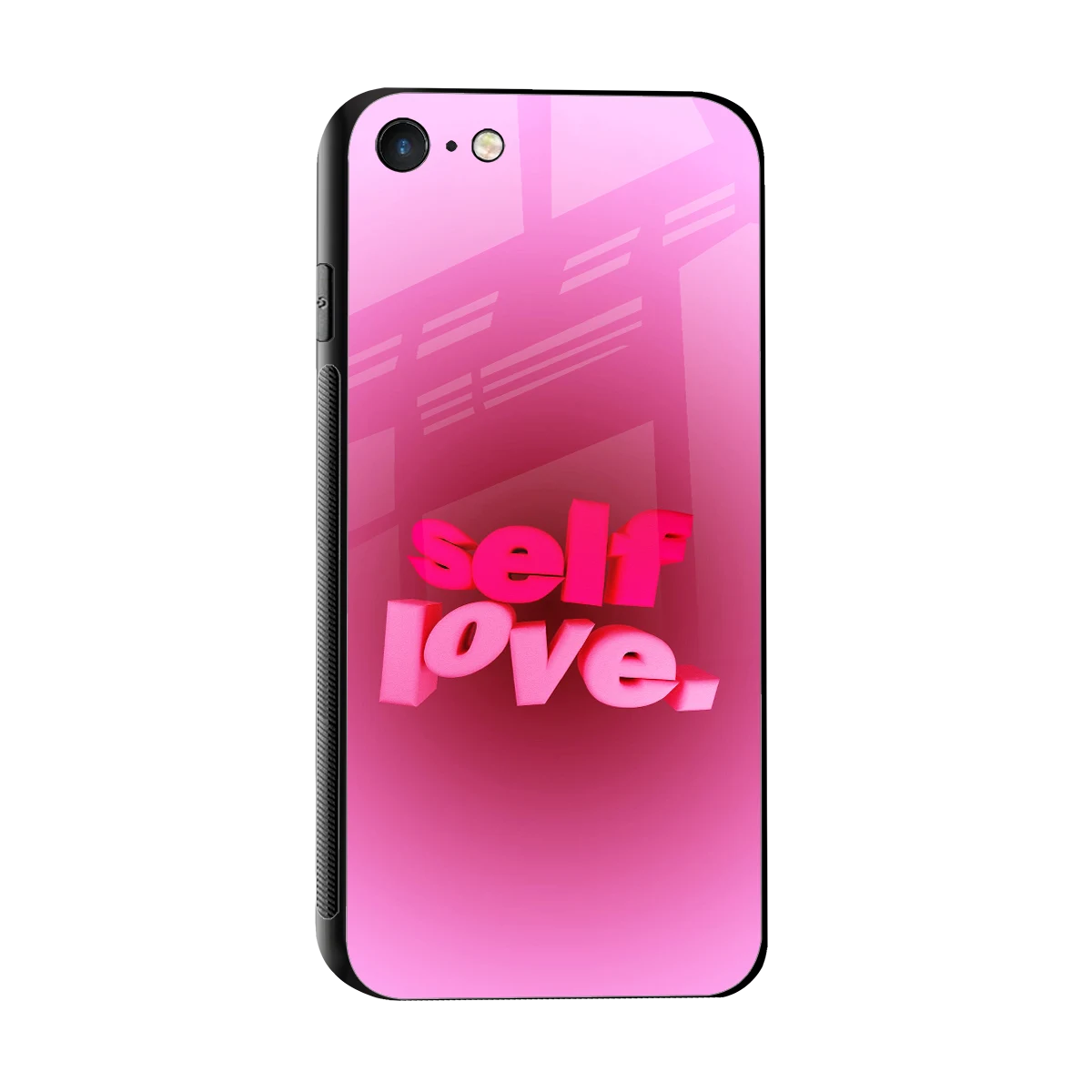 Self Love Aesthetic sleek iphone 7 cover with tempered glass back and TPU edges