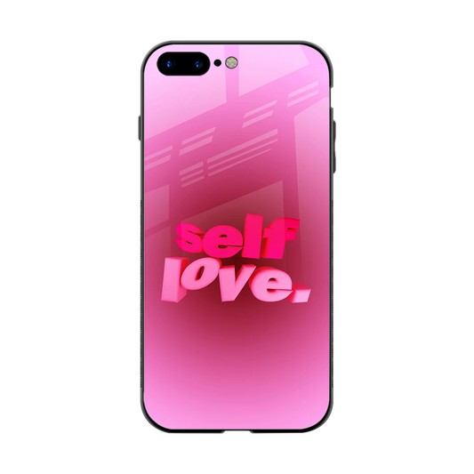Self Love Aesthetic back phone cover | glass case for iphone 8 plus