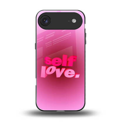 Self Love Aesthetic back phone cover | glass case for iphone air