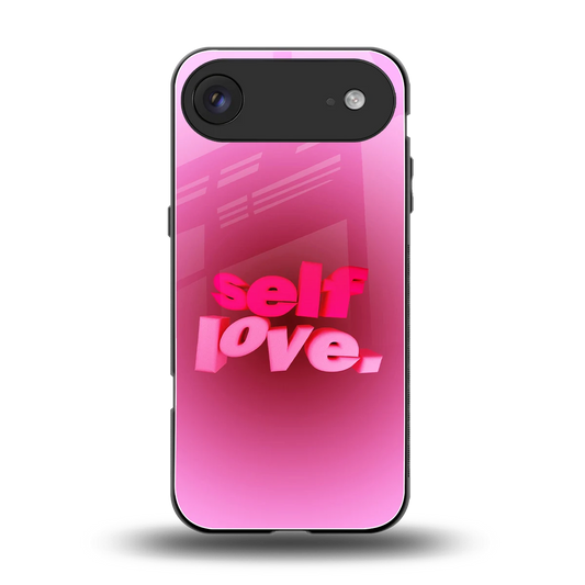 Self Love Aesthetic back phone cover | glass case for iphone air