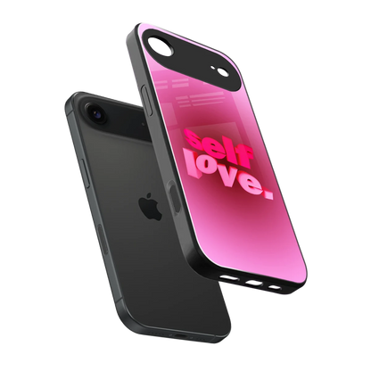 Self Love Aesthetic sleek iphone air cover with tempered glass back and TPU edges