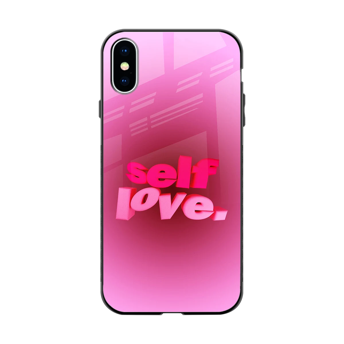 Self Love Aesthetic back phone cover | glass case for iphone x