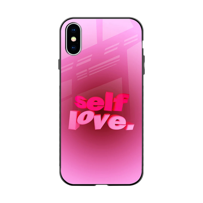 Self Love Aesthetic back phone cover | glass case for iphone x
