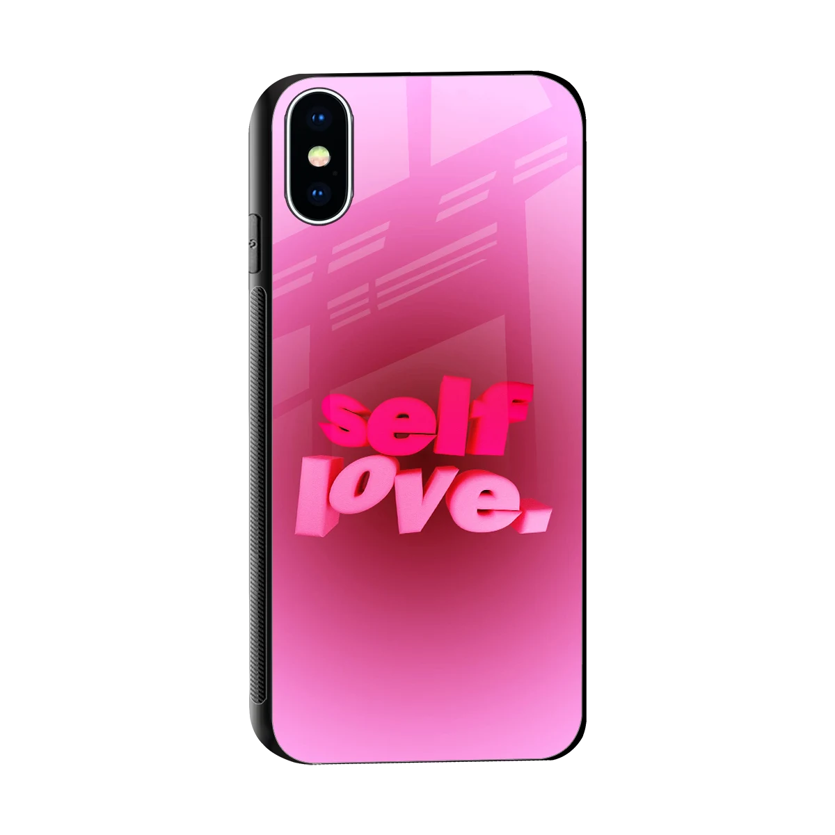 Self Love Aesthetic sleek iphone x cover with tempered glass back and TPU edges