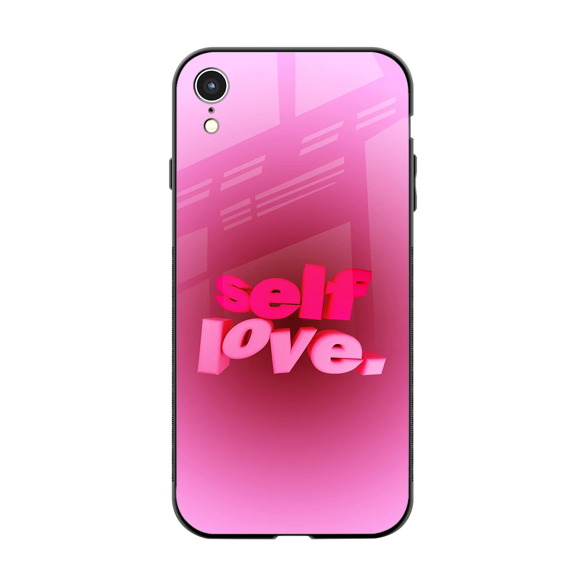 Self Love Aesthetic back phone cover | glass case for iphone xr