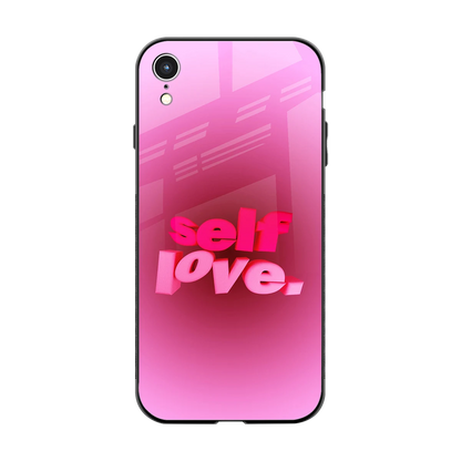 Self Love Aesthetic back phone cover | glass case for iphone xr