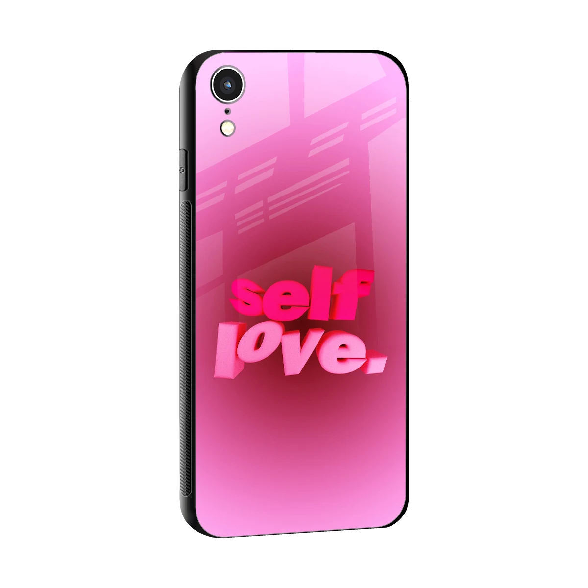 Self Love Aesthetic sleek iphone xr cover with tempered glass back and TPU edges