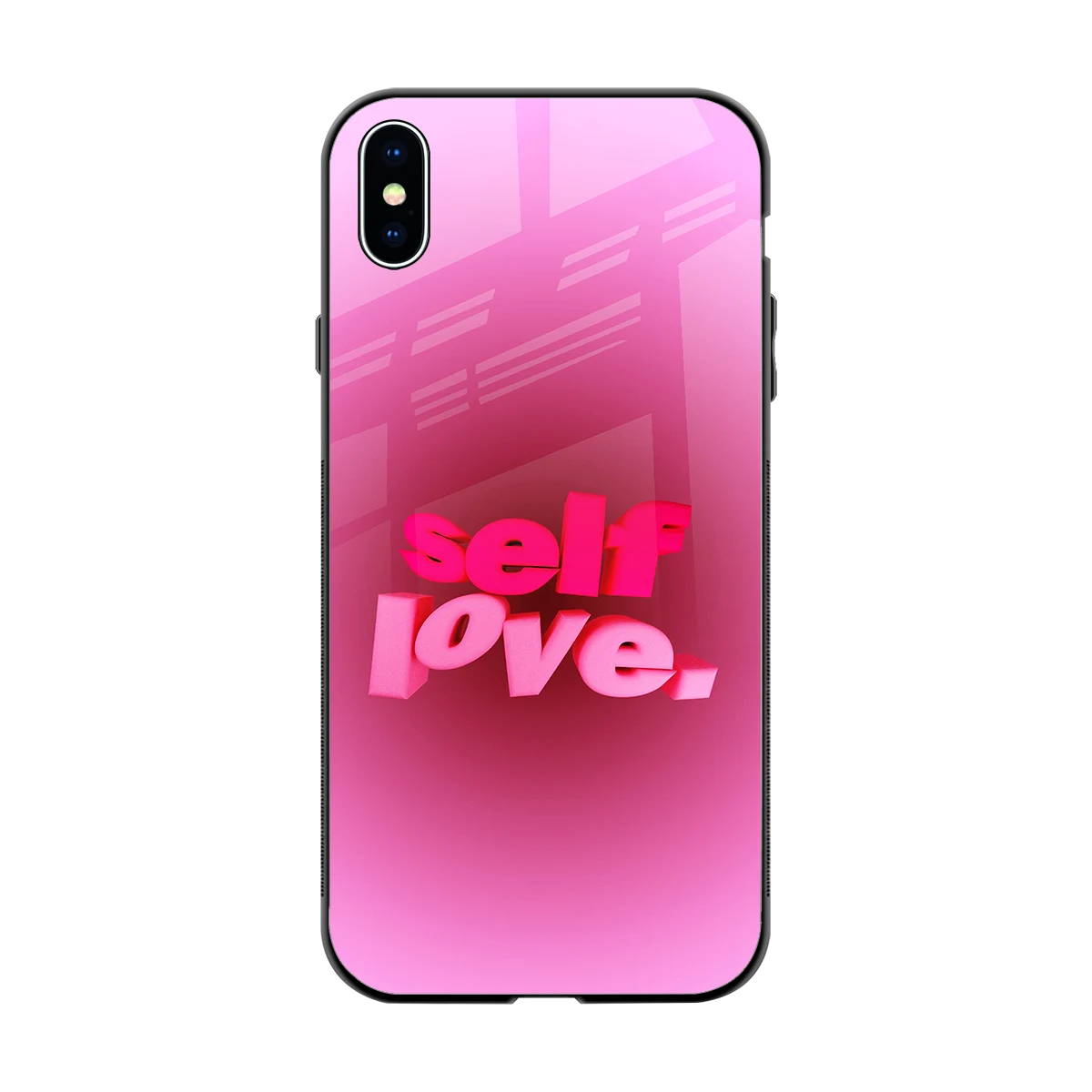 Self Love Aesthetic back phone cover | glass case for iphone xs max