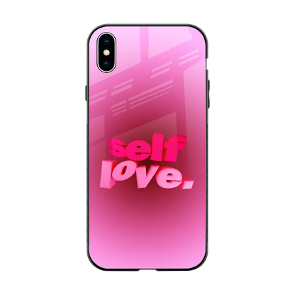 Self Love Aesthetic back phone cover | glass case for iphone xs max
