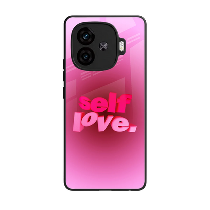 Self Love Aesthetic back phone cover | glass case for iqoo neo 10r 5g