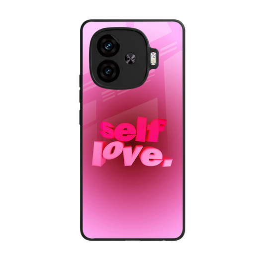 Self Love Aesthetic back phone cover | glass case for iqoo neo 10r 5g