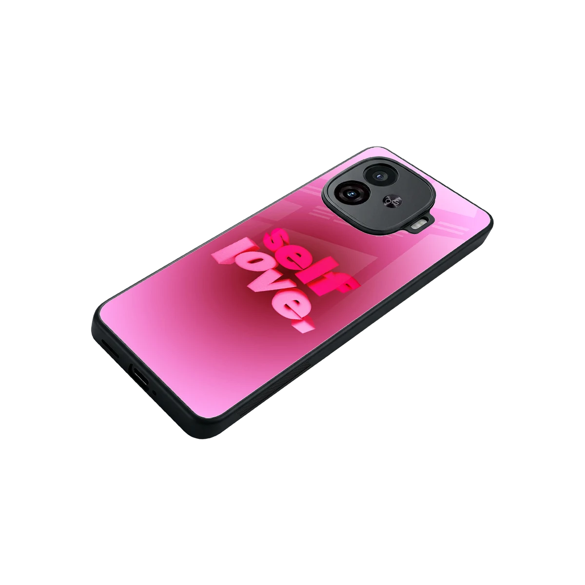 Self Love Aesthetic stylish phone case for iqoo neo 10r 5g | glossy glass and slim fit
