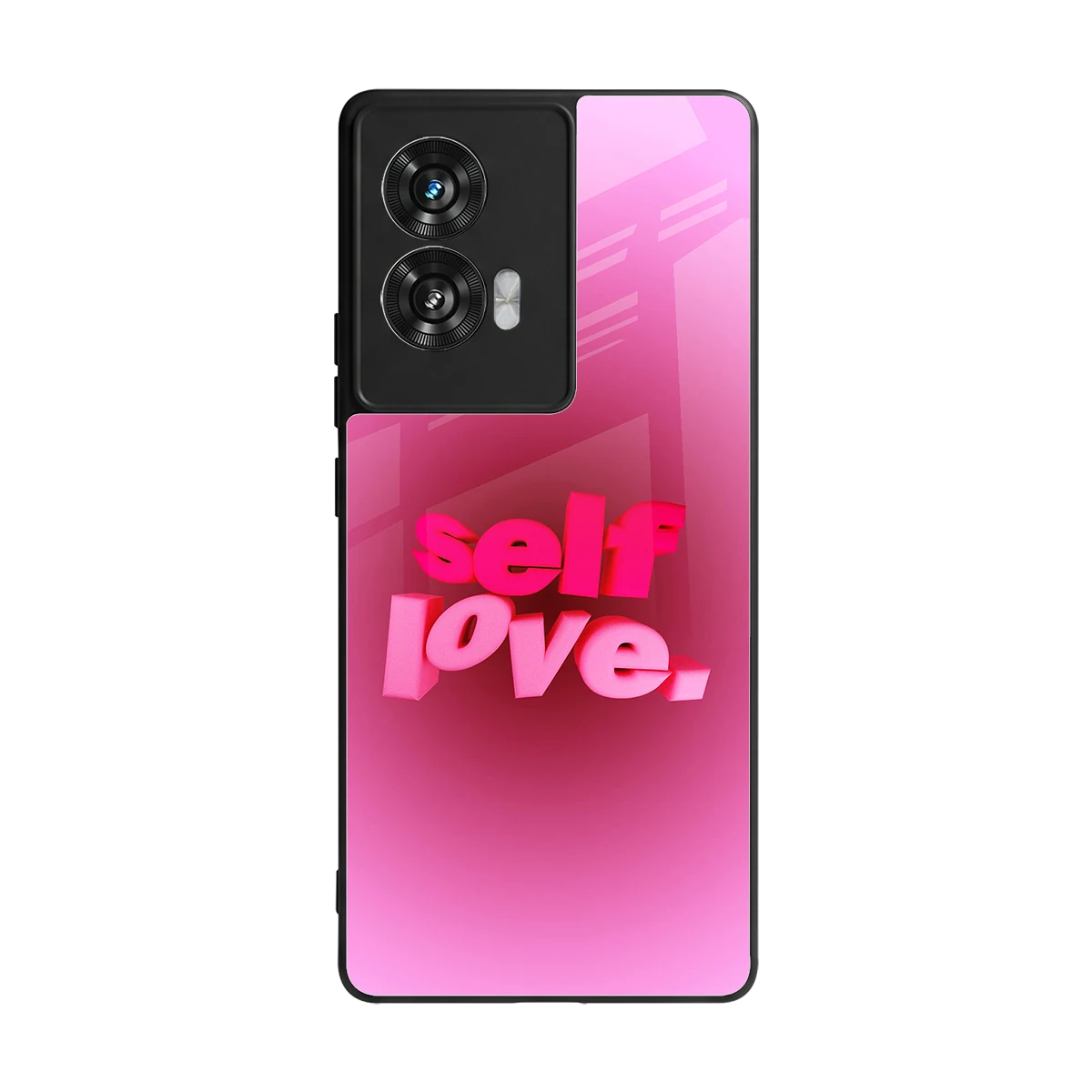 Self Love Aesthetic back phone cover | glass case for motorola edge 50 fusion