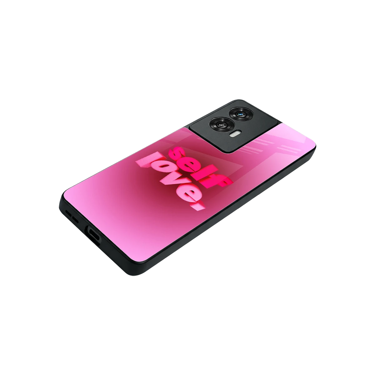Self Love Aesthetic stylish phone case for motorola edge 50 fusion | glossy glass and slim fit
