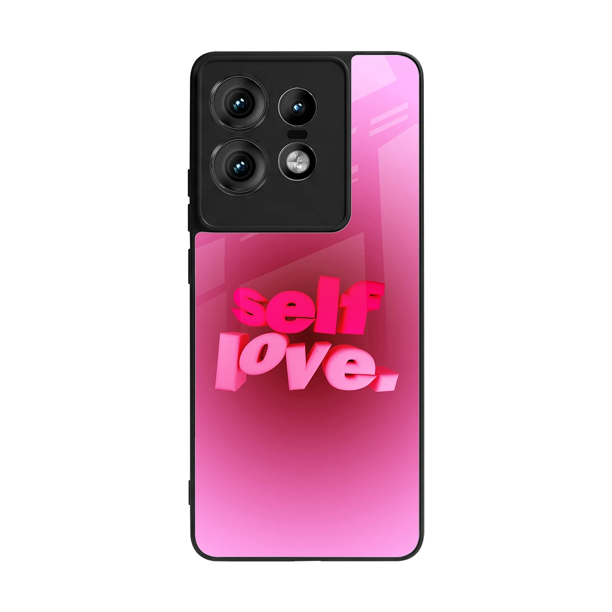 Self Love Aesthetic back phone cover | glass case for motorola edge 50 pro