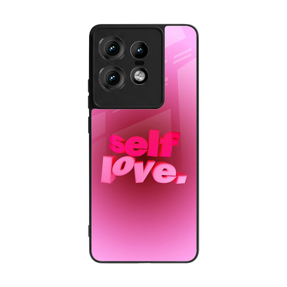 Self Love Aesthetic back phone cover | glass case for motorola edge 50 pro