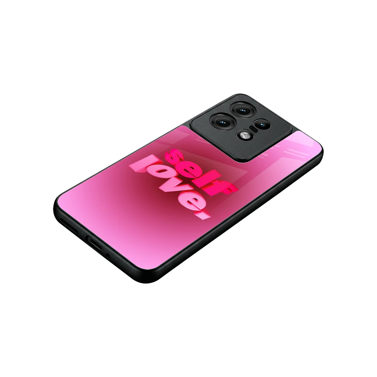 Self Love Aesthetic stylish phone case for motorola edge 50 pro | glossy glass and slim fit