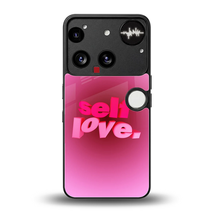 Self Love Aesthetic back phone cover | glass case for nothing phone 3