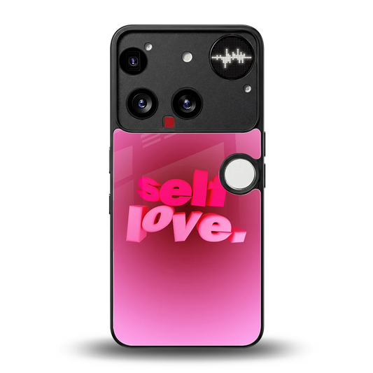 Self Love Aesthetic back phone cover | glass case for nothing phone 3