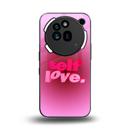 Self Love Aesthetic back phone cover | glass case for nothing phone 3a pro