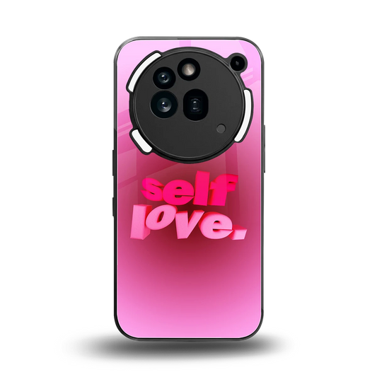 Self Love Aesthetic back phone cover | glass case for nothing phone 3a pro