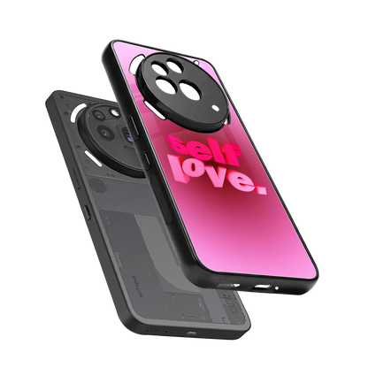 Self Love Aesthetic sleek nothing phone 3a pro cover with tempered glass back and TPU edges