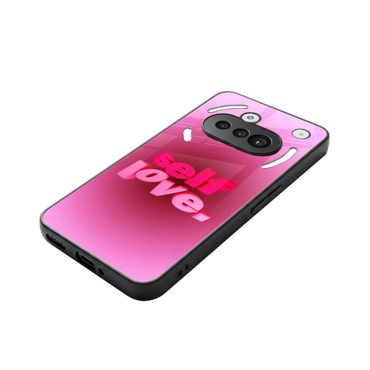 Self Love Aesthetic stylish phone case for nothing phone 3a | glossy glass and slim fit