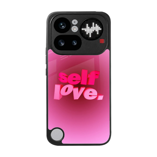 Self Love Aesthetic back phone cover | glass case for nothing phone 4a pro