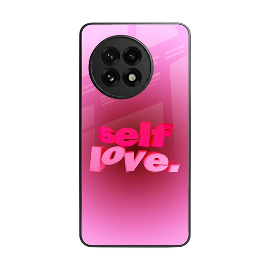 Self Love Aesthetic back phone cover | glass case for oneplus 13r