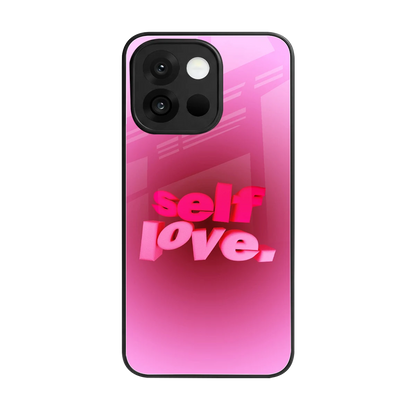 Self Love Aesthetic back phone cover | glass case for oneplus 13s