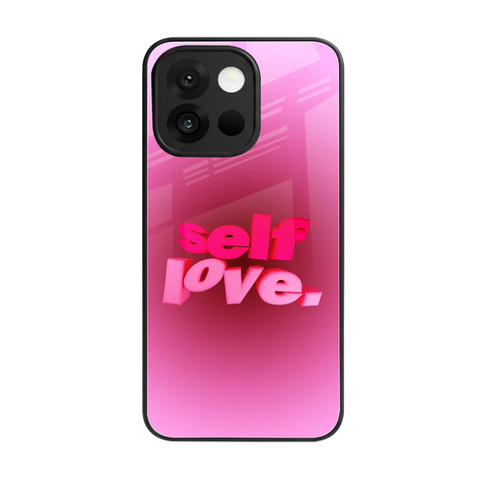 Self Love Aesthetic back phone cover | glass case for oneplus 13s